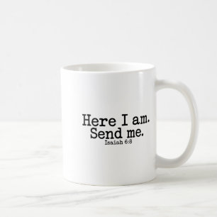 Hier bin ich Herr sende mich T Christlicher Glaube Kaffeetasse
