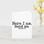 Hier Bin Ich Herr Sende Mich T Christlicher Glaube Karte (Gelbe Blume)
