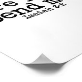 Hier bin ich Herr sende mich T Christlicher Glaube Poster (Ecke)