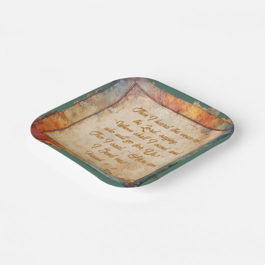 Hier bin ich, Lord - Rustikales Party Square Pappteller (Gewinkelt)