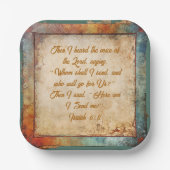 Hier bin ich, Lord - Rustikales Party Square Pappteller (Vorderseite)