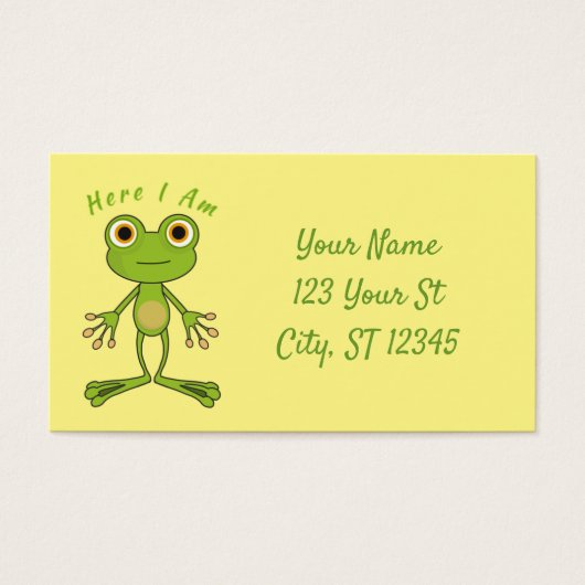 Hier bin ich niedlich Frosch Thunder_Cove (Vorderseite)