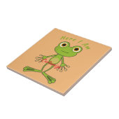 Hier bin ich niedlich Frosch Thunder_Cove Fliese (Seite)