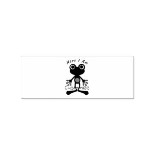 Hier bin ich niedlich Frosch Thunder_Cove Gummistempel