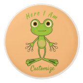 Hier bin ich niedlich Frosch Thunder_Cove Keramikknauf (Vorderseite)