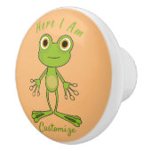 Hier bin ich niedlich Frosch Thunder_Cove Keramikknauf (Rechts)