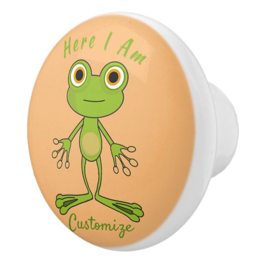 Hier bin ich niedlich Frosch Thunder_Cove Keramikknauf (Rechts)