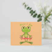 Hier bin ich niedlich Frosch Thunder_Cove Postkarte (Stehend Vorderseite)