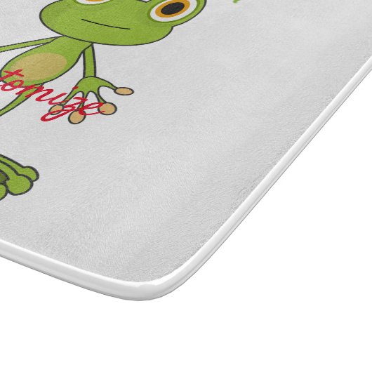 Hier bin ich niedlich Frosch Thunder_Cove Schneidebrett (Ecke)