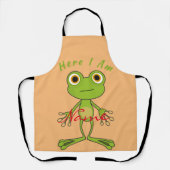 Hier bin ich niedlich Frosch Thunder_Cove Schürze (Vorderseite)