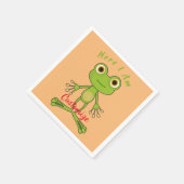 Hier bin ich niedlich Frosch Thunder_Cove Serviette (Ecke)
