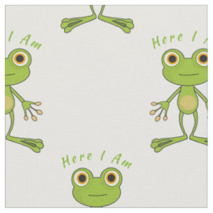 Hier bin ich niedlich Frosch Thunder_Cove  Stoff