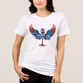 Hier bin ich, schicke mich. Tri-Blend shirt (Vorderseite)