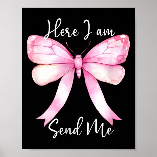 Hier bin ich, sende mich Frauen Herr sende mich ch Poster (Vorne)