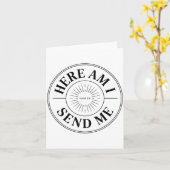 Hier bin ich, sende mich Jesaja 6,8 Missions-Schri Karte (Gelbe Blume)