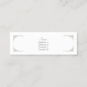 Hier bin ich ~ Slim Calling / Business Cards Telefonnummerkarte (Rückseite)