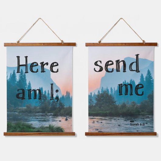 Hier bin ich - Tapestry Duo Wandteppich Mit Holzrahmen (Doppelt)