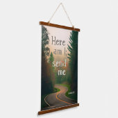 Hier bin ich - Tapestry Wandteppich Mit Holzrahmen (Gewinkelt)