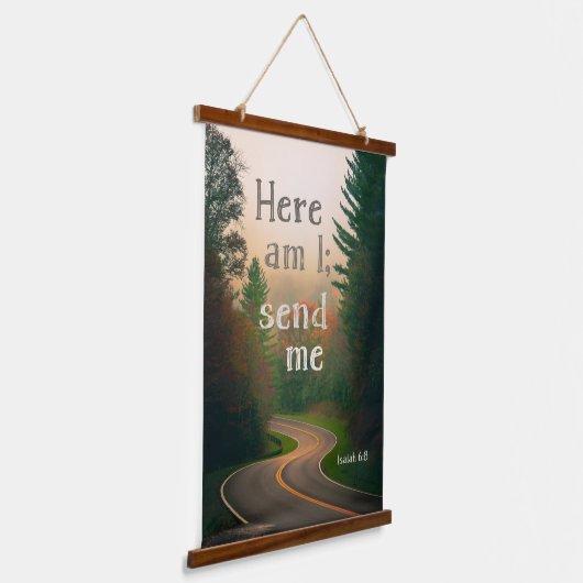 Hier bin ich - Tapestry Wandteppich Mit Holzrahmen (Gewinkelt)