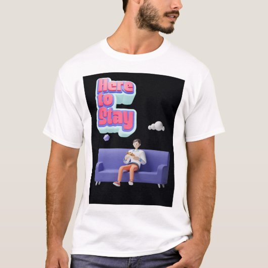 HIER BLEIBE, VIDEO GAMER T-Shirt (Vorderseite)