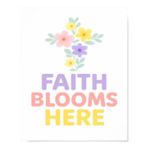 Hier blüht Glaube Florales Kreuz Ostern 2026