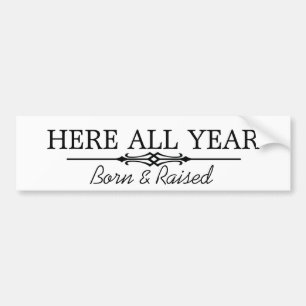 Hier das ganze Jahr Autoaufkleber