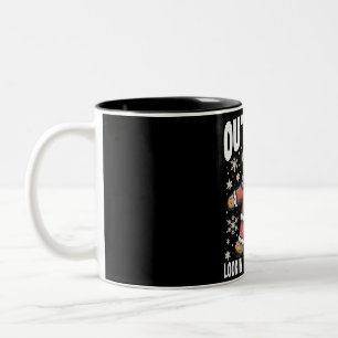 Hier draußen aussehend wie ein Snack Lebkuchen Wei Zweifarbige Tasse