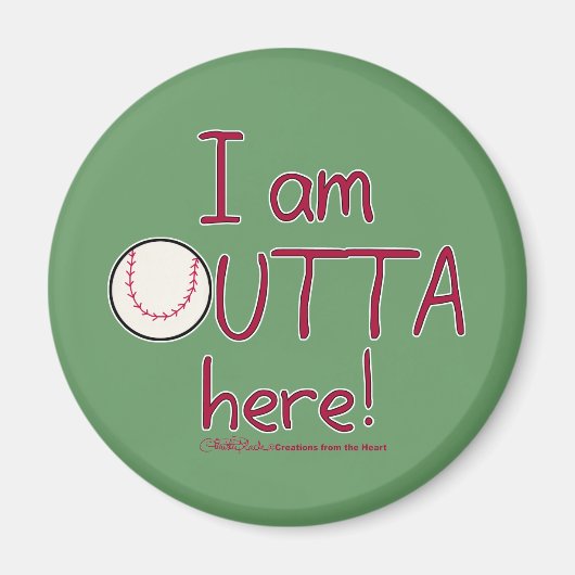 Hier draußen! Baseball Magnet (Vorne)