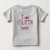 Hier draußen! Baseballzeichen Baby T-shirt (Rückseite)