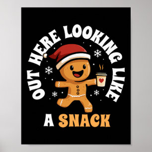 Hier draußen sehe ich aus wie ein Snack Coffee Gin Poster