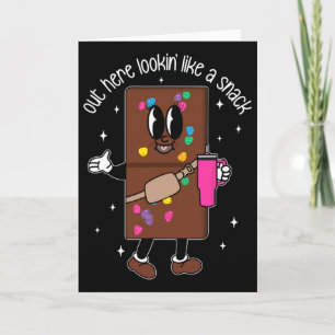 Hier draußen sehe ich wie ein Snack Boujee Chocola Karte