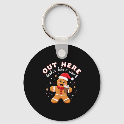 Hier draußen sieht es aus wie ein Imbiss Weihnacht Schlüsselanhänger (Vorderseite)