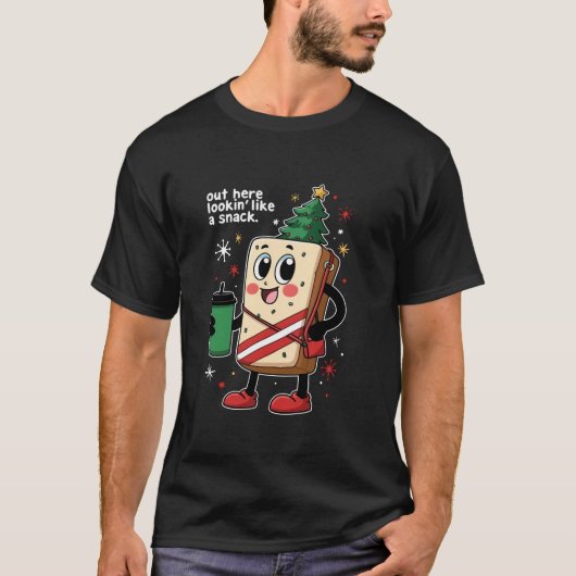 Hier draußen sieht es aus wie ein Snack Funny Chri T-Shirt (Vorderseite)