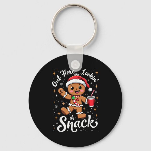 Hier draußen sieht es aus wie ein Snack Weihnachte Schlüsselanhänger (Vorderseite)