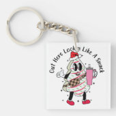 Hier draußen sieht man wie ein Snack aus - ein Wei Schlüsselanhänger (Vorderseite)