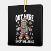 Hier draußen sieht man wie ein Snack Lebkuchen Wei Keramikornament (Links)