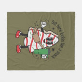 Hier draußen sieht man wie ein Snack Weihnachtsbau Fleecedecke (Vorderseite (Horizontal))