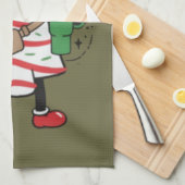 Hier draußen sieht man wie ein Snack Weihnachtsbau Geschirrtuch (Viertel Falte)