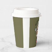 Hier draußen sieht man wie ein Snack Weihnachtsbau Pappbecher (Rechts)