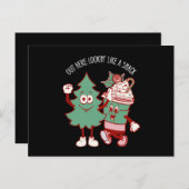 Hier draußen sieht man wie ein Snack Weihnachtsbau Postkarte (Vorne/Hinten)