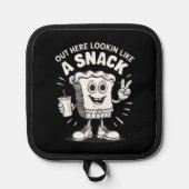 Hier draußen sieht man wie ein Snack Weihnachtsbau Topflappen (Vorderseite)