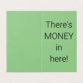 "Hier drin ist GELD"-Karte (Außenseite Aufgefaltet)