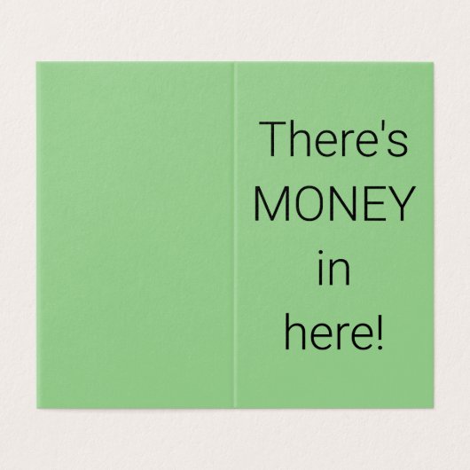 "Hier drin ist GELD"-Karte (Außenseite Aufgefaltet)