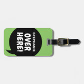 Hier drüben! (personalisierbar) gepäckanhänger (Vorderseite horizontal)