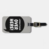 Hier drüben! (personalisierbar) gepäckanhänger (Vorderseite horizontal)