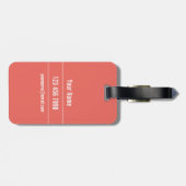 Hier drüben! (personalisierbar) gepäckanhänger (Rückseite horizontal)