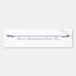 Hier ein inspirierendes Zitat einfügen - Lila Autoaufkleber