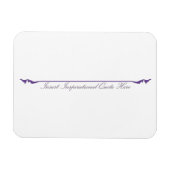 Hier ein inspirierendes Zitat einfügen - Lila Magnet (Horizontal)