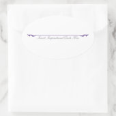 Hier ein inspirierendes Zitat einfügen - Lila Ovaler Aufkleber (Tasche)