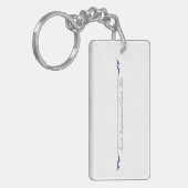 Hier ein inspirierendes Zitat einfügen - Lila Schlüsselanhänger (Vorderseite links)